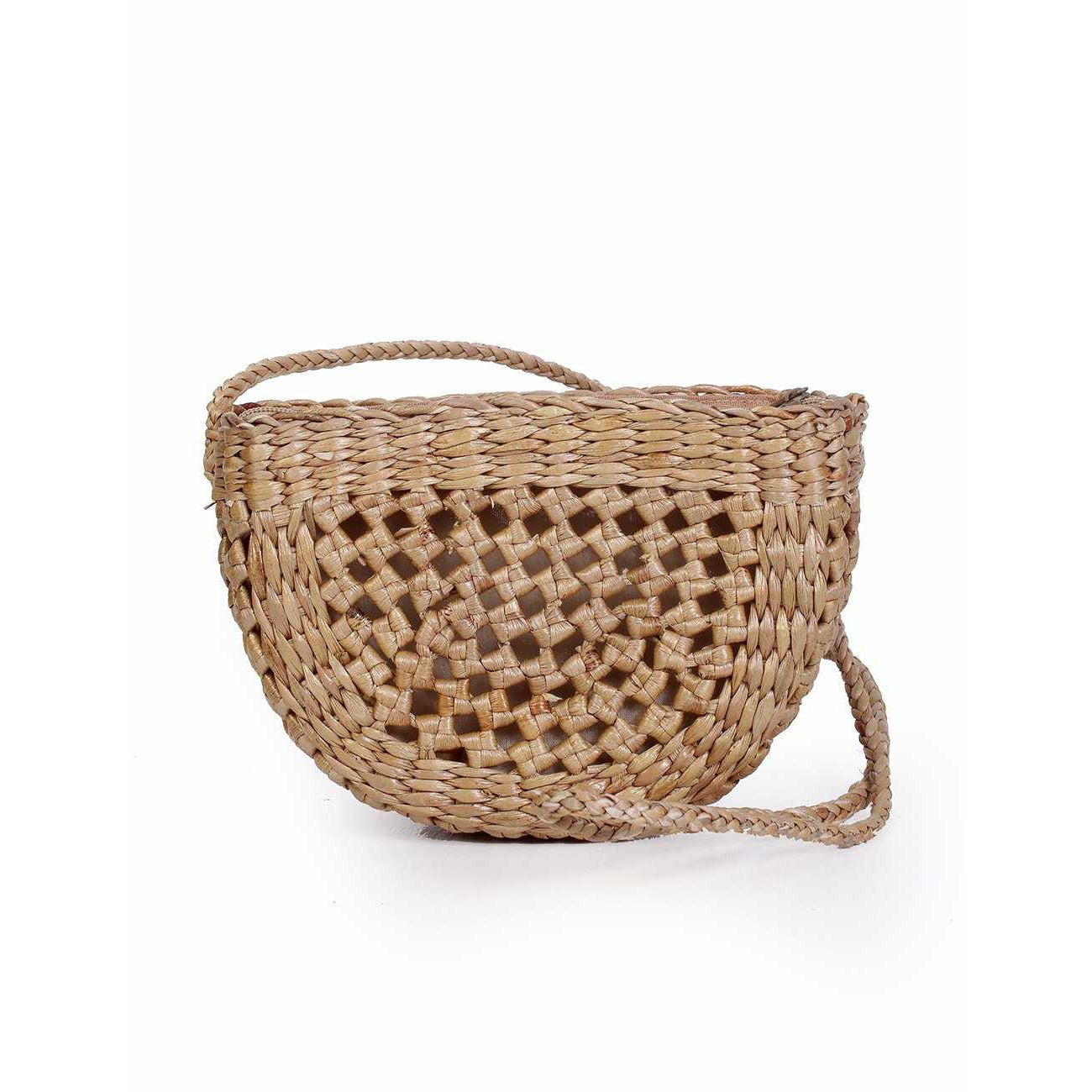 Water Hyacinth Shoulder Handwoven Bag – Thailand