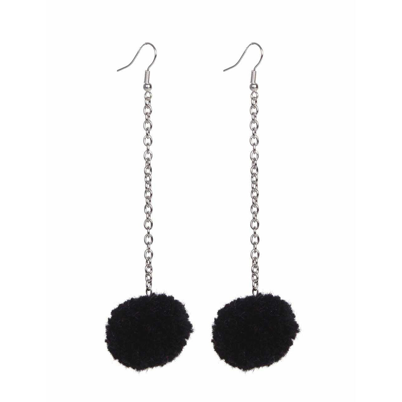 Pom Pom Chain Earrings - Thailand