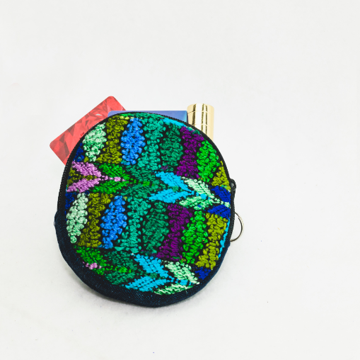 Circle Huipil Coin Purse / Keychain - Guatemala