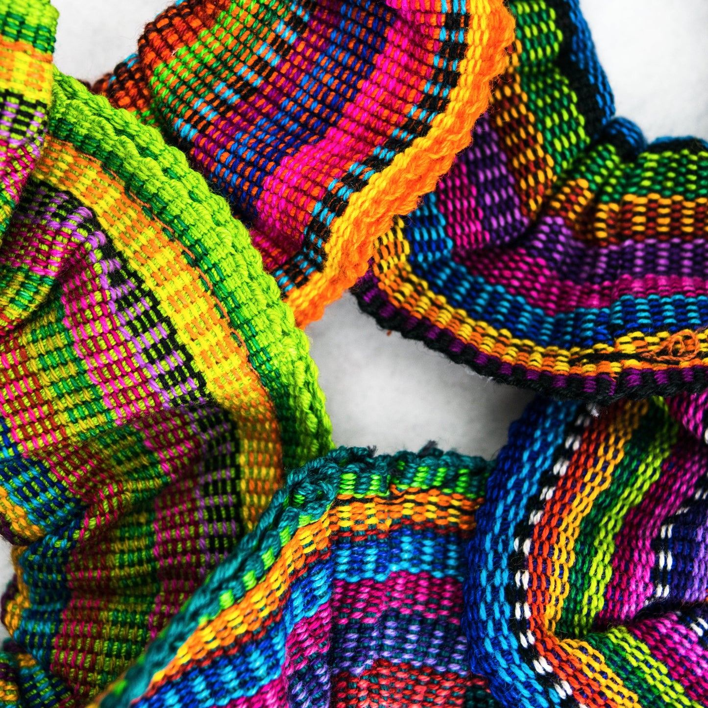 Sustainable Textile Multicolor Hair Scrunchie - Guatemala