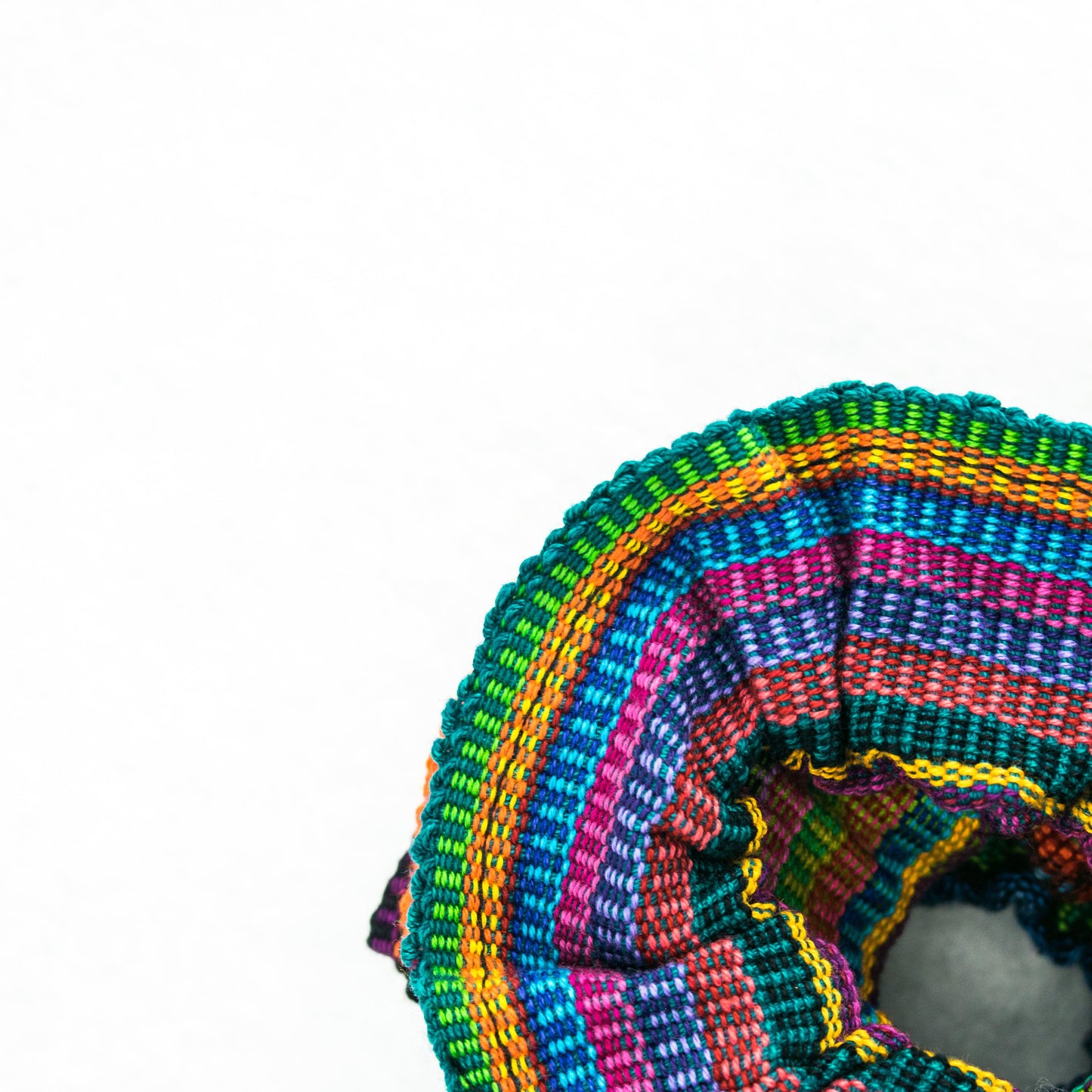 Sustainable Textile Multicolor Hair Scrunchie - Guatemala