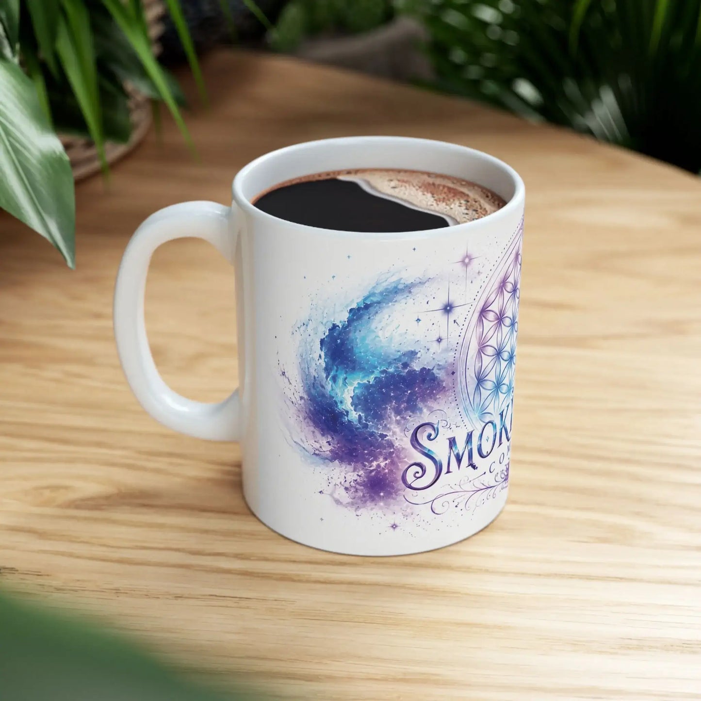 Purple Flower of Life Ceramic Mug