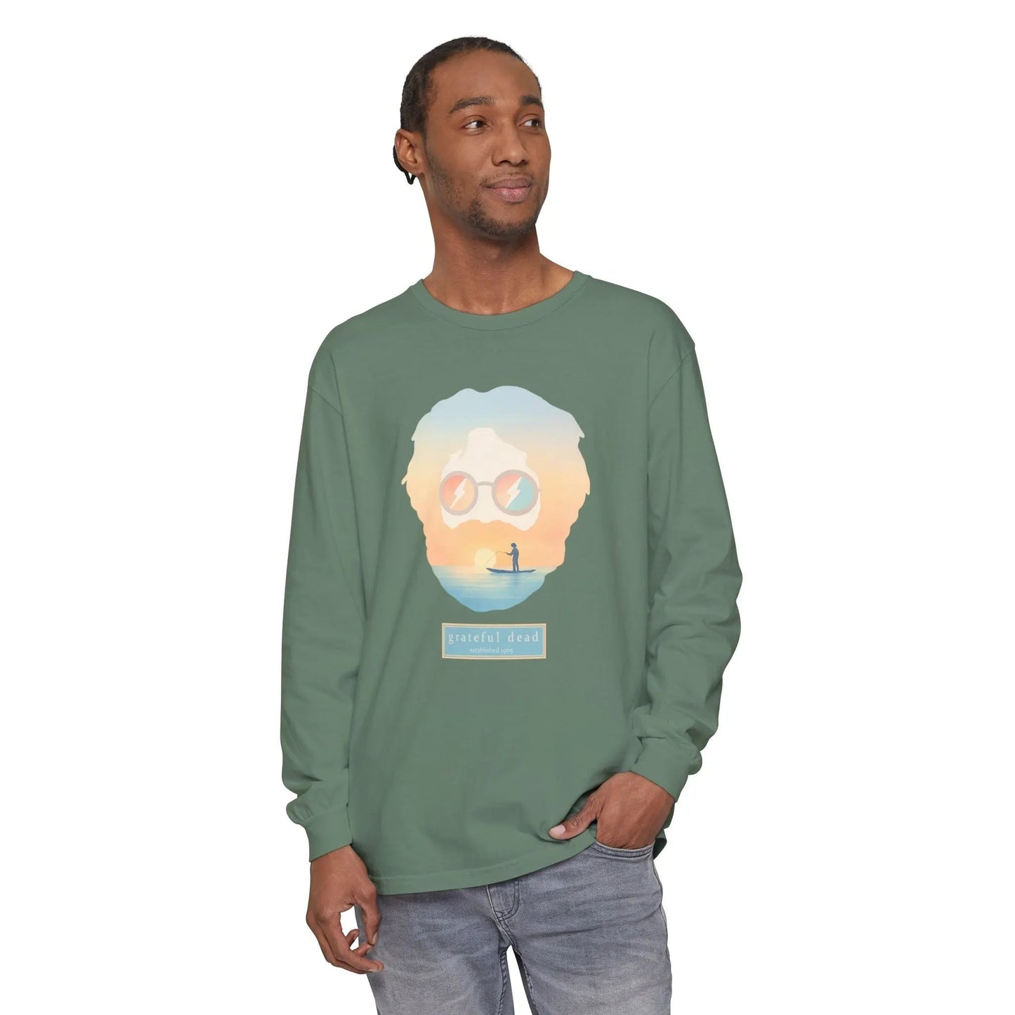 Tropical Jerry Vineyard Collection Garment-Dyed Long Sleeve T-Shirt