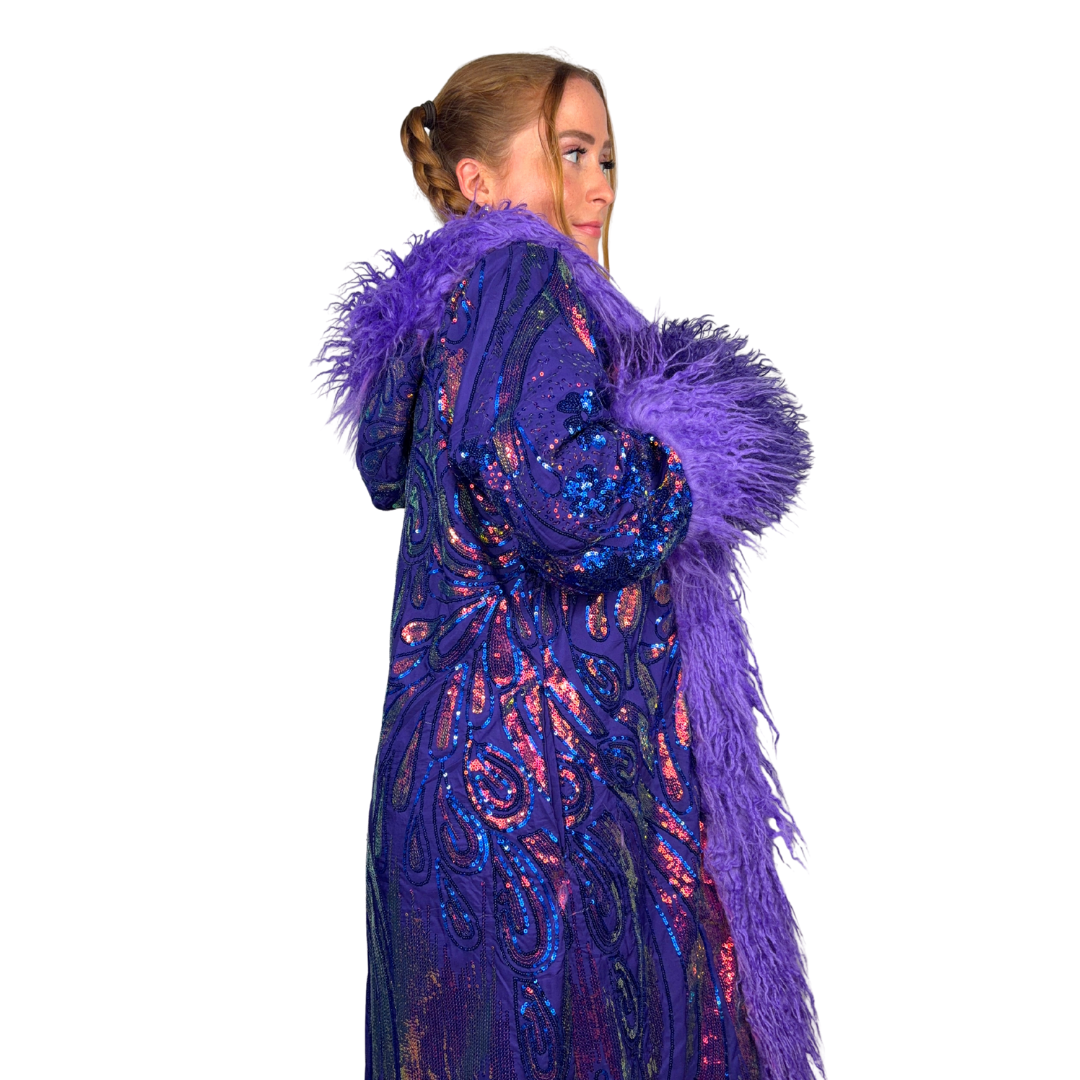 Champagne Luxe Sequin Coat
