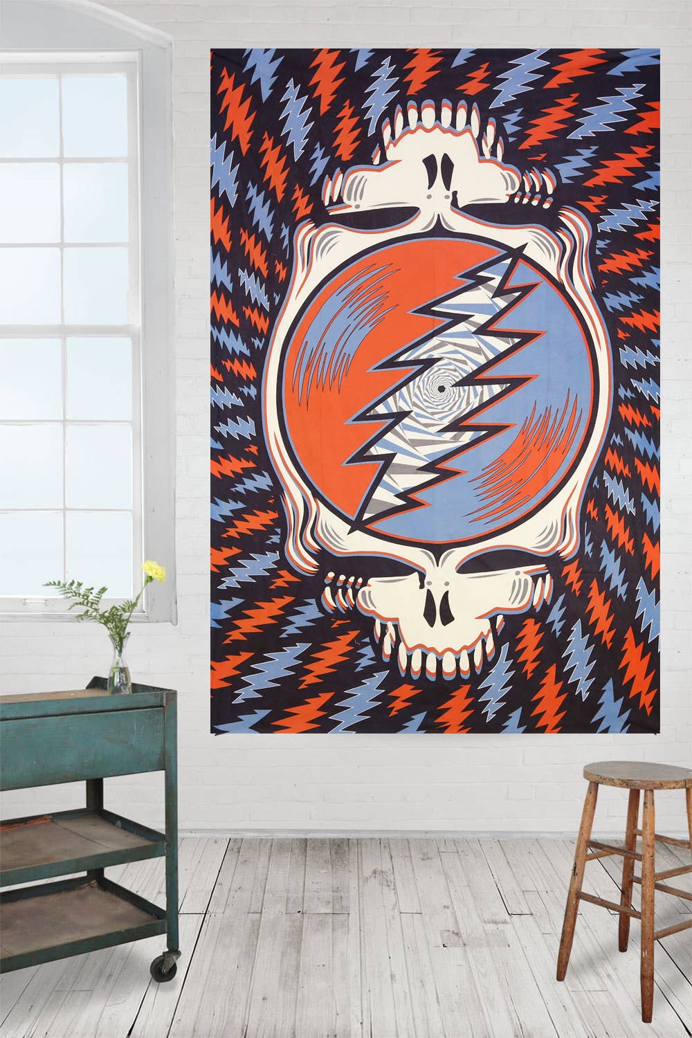 3D Grateful Dead Tapestry Spin Your Face Tapestries Packaged: 60x90 inches