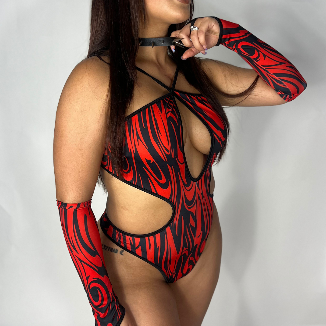 Enter the Voyd Crossed Body Suit