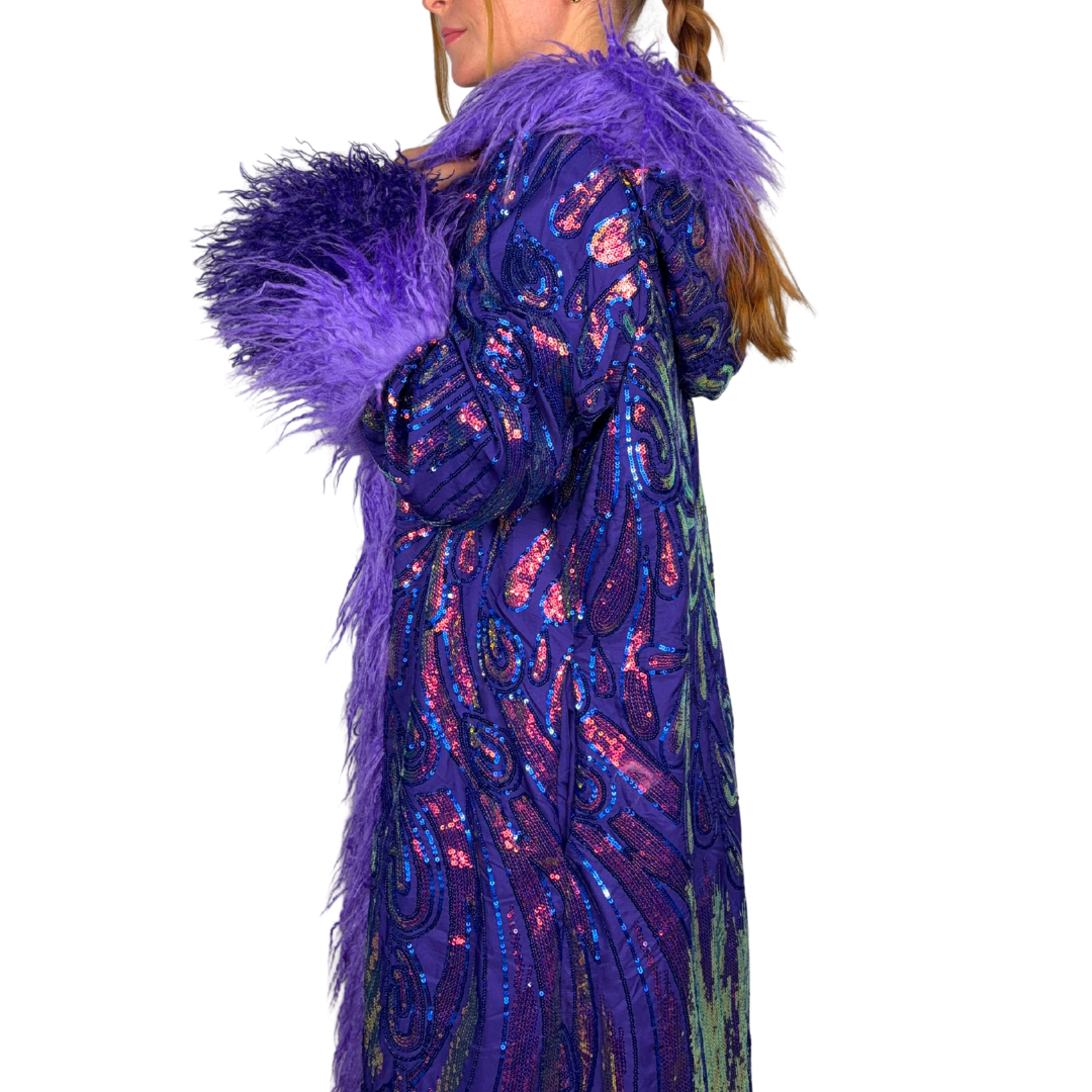 Champagne Luxe Sequin Coat