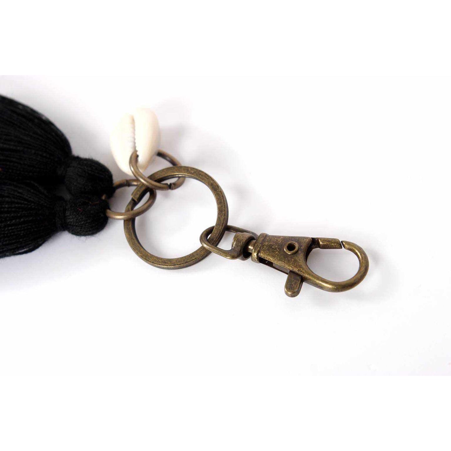 Campana Shell Tassel Zipper Pull | Handmade Keychain from Thailand
