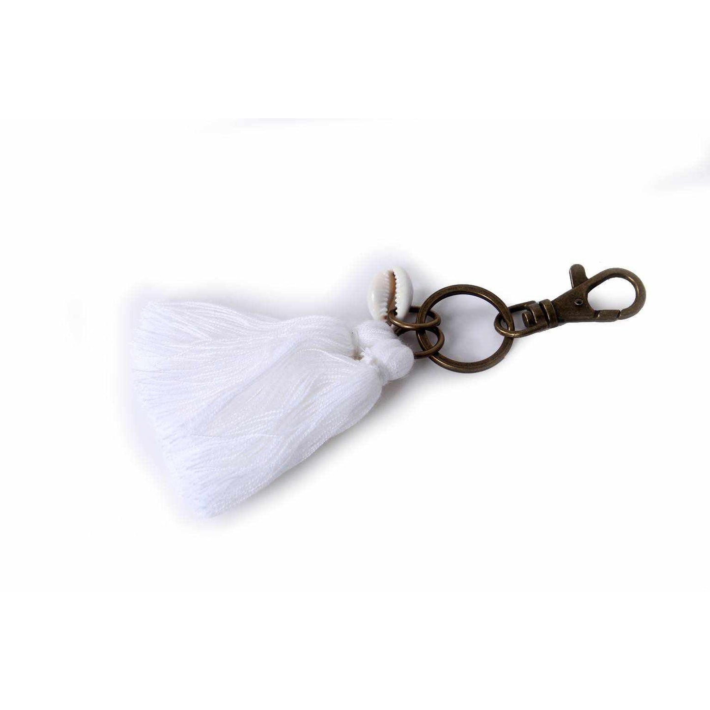 Campana Shell Tassel Zipper Pull | Handmade Keychain from Thailand