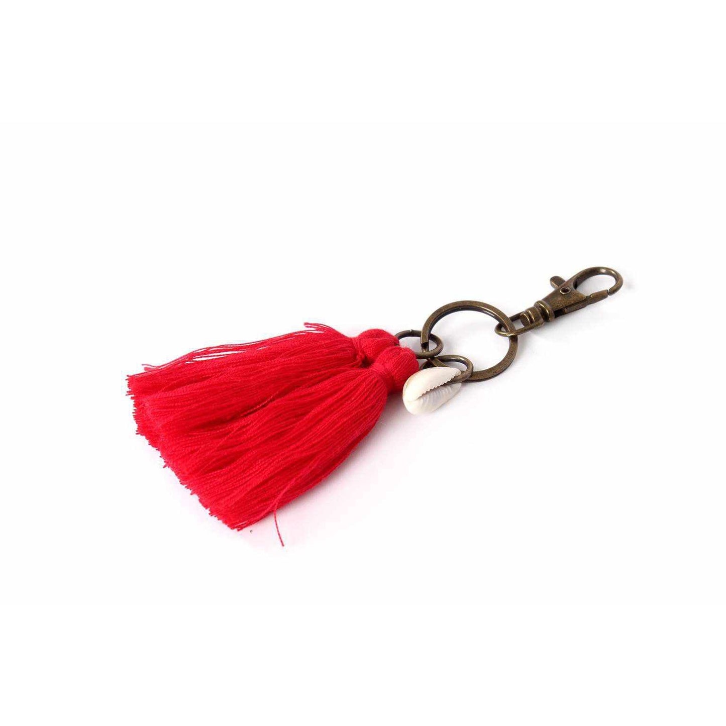 Campana Shell Tassel Zipper Pull | Handmade Keychain from Thailand
