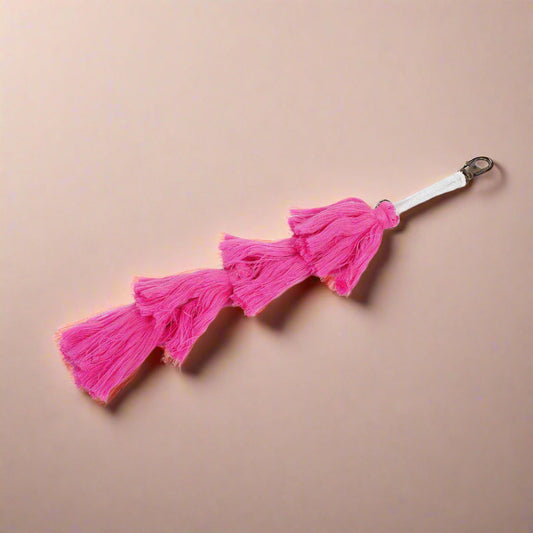 Multi-Tassel Elegant Long Bag Charm | Key Chain | Zipper Pull - Thailand