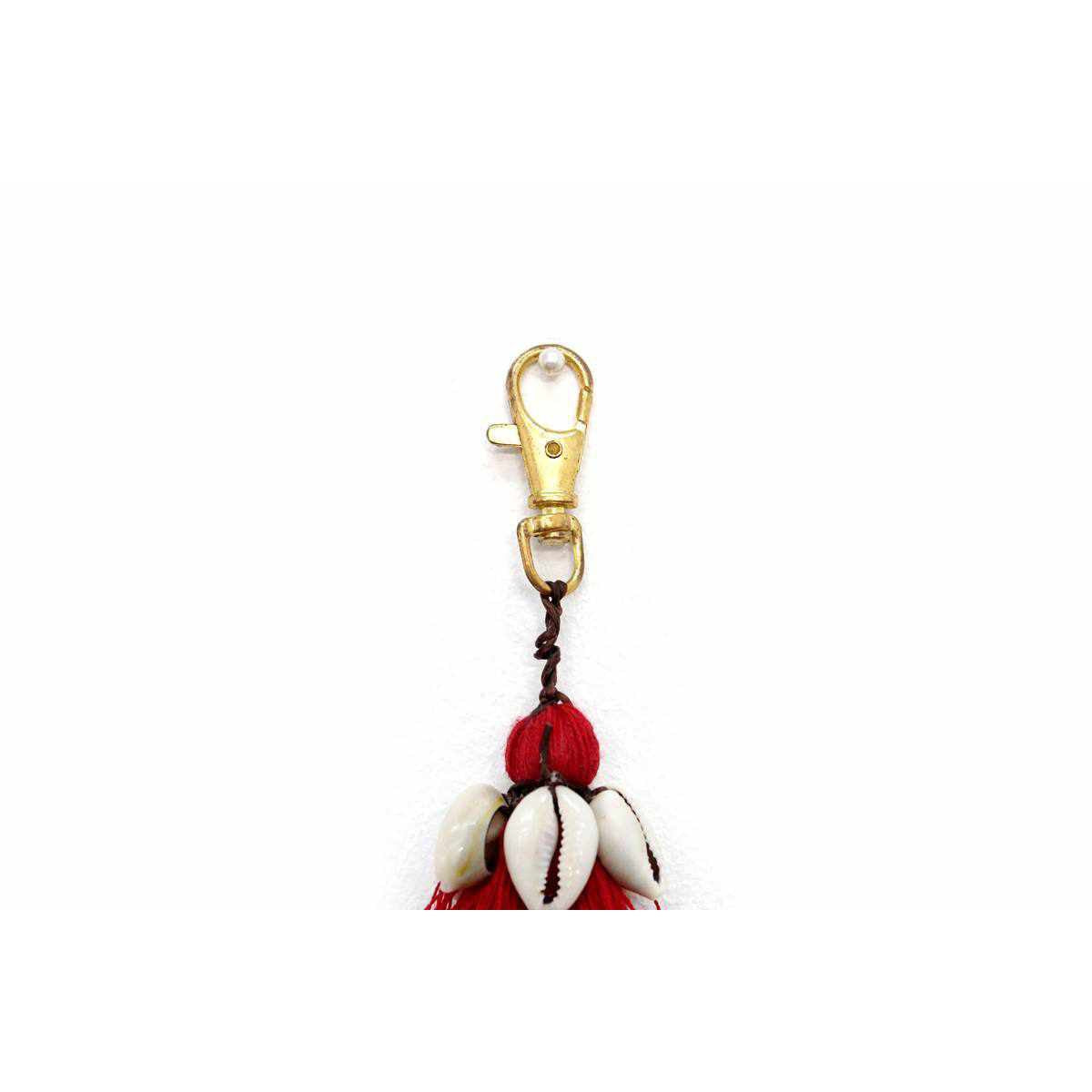 Tassel With Shells Boho Bag Charm Zipper Pull - Thailand