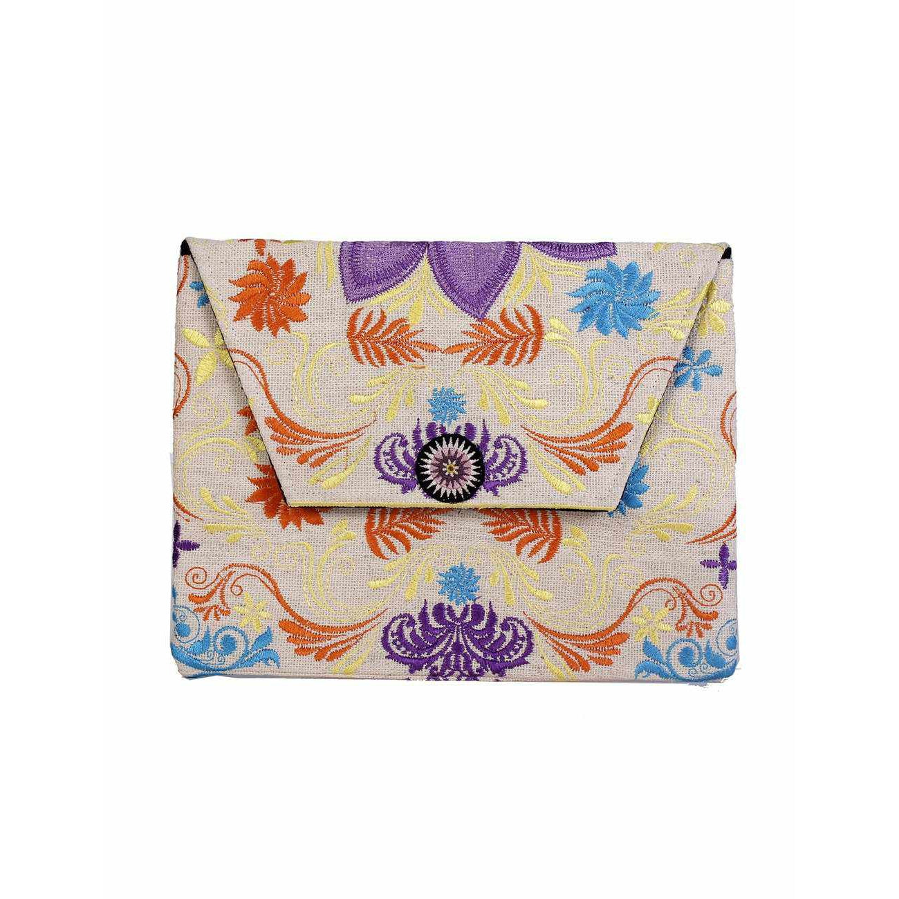 Boho Style Embroidered Clutch Bag - Thailand