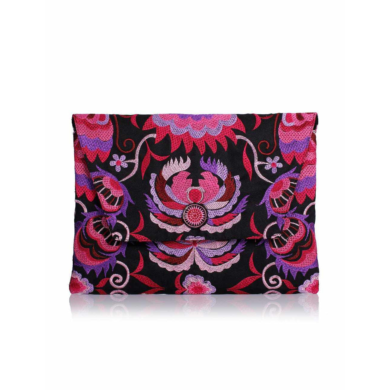 Boho Style Embroidered Clutch Bag - Thailand