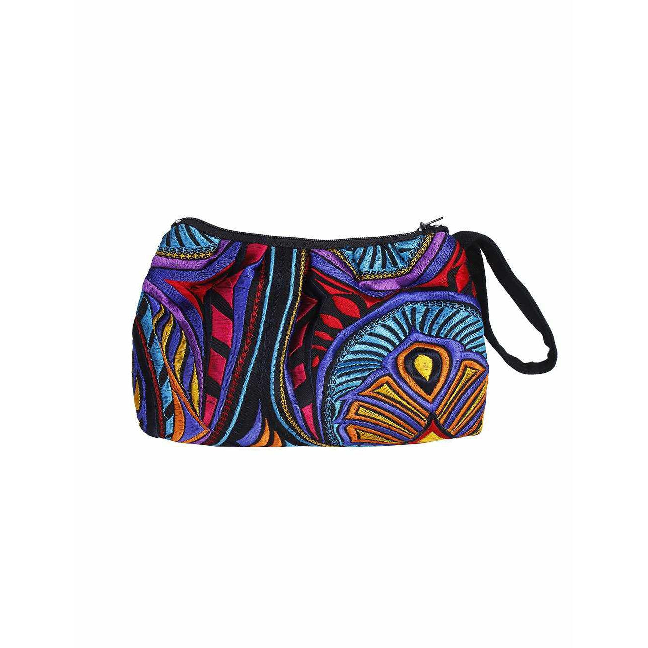 Tahj Embroidered Artisan Wristlet Pouch - Thailand