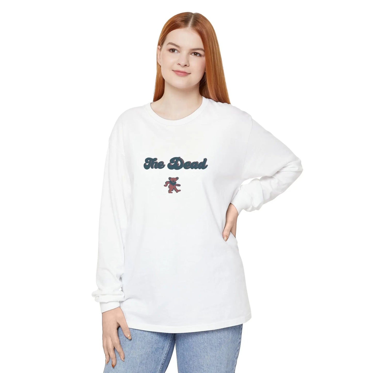 The Dead Dancing Bear Garment-Dyed Long Sleeve T-Shirt