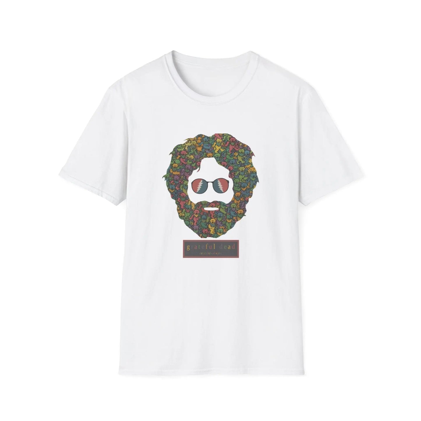 Jerry Garcia Dancing Bears Face - Vineyard Collection T-Shirt