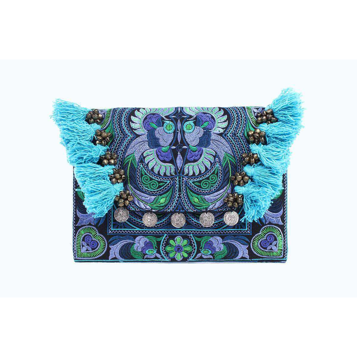 Embroidered Multi Tassel Clutch Bag iPad Case – Thailand