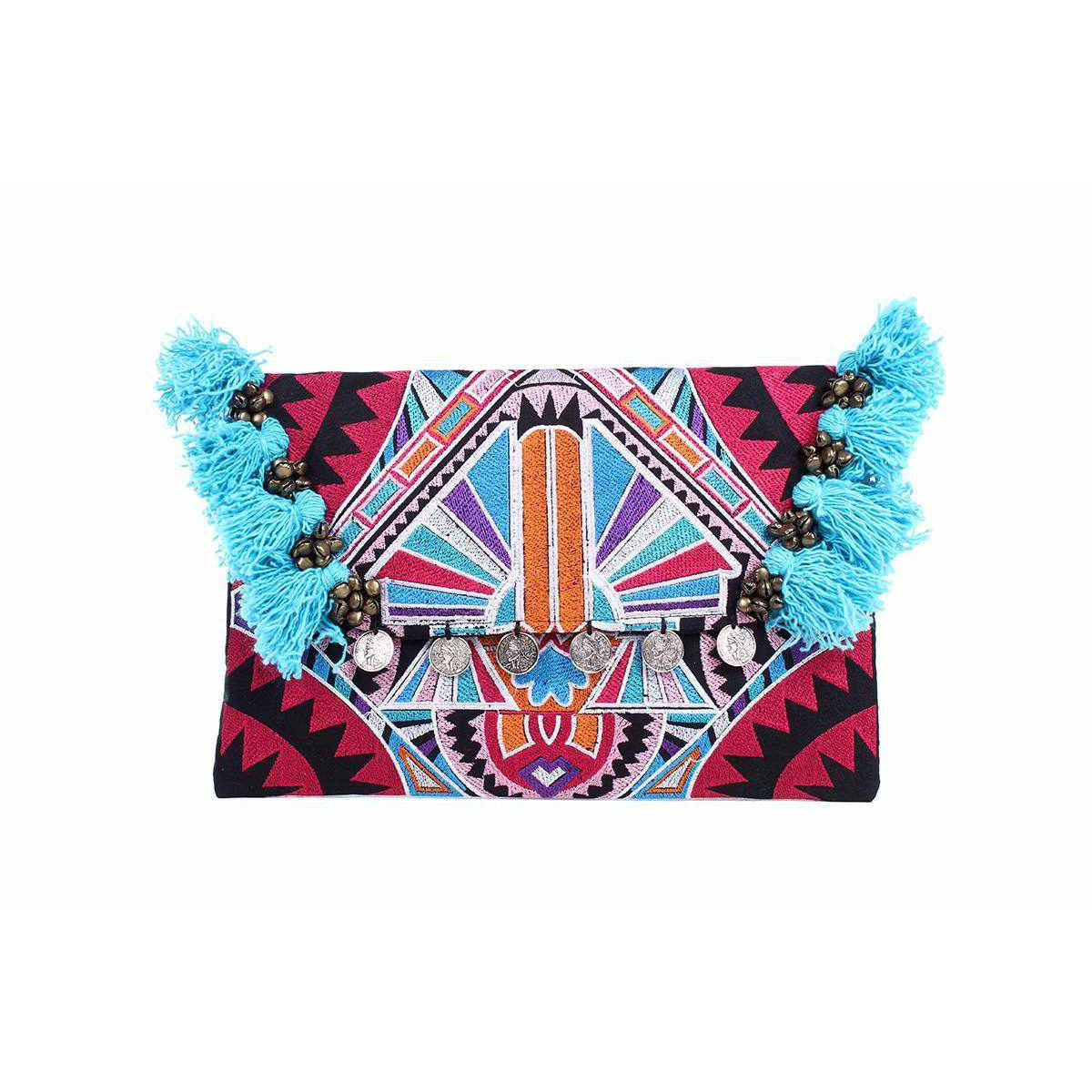 Embroidered Multi Tassel Clutch Bag iPad Case – Thailand