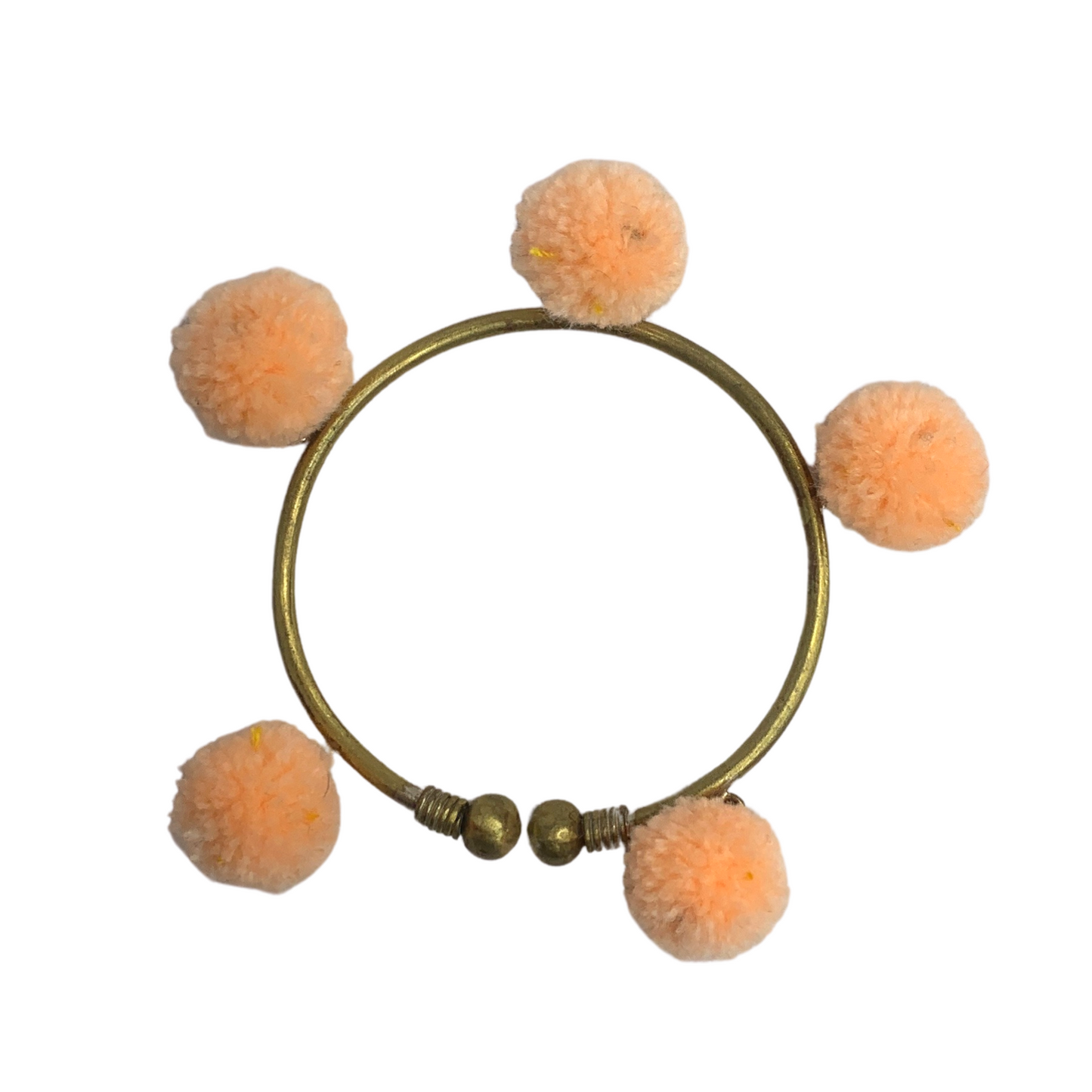 PomPom Brass Cuff Bracelet - Thailand