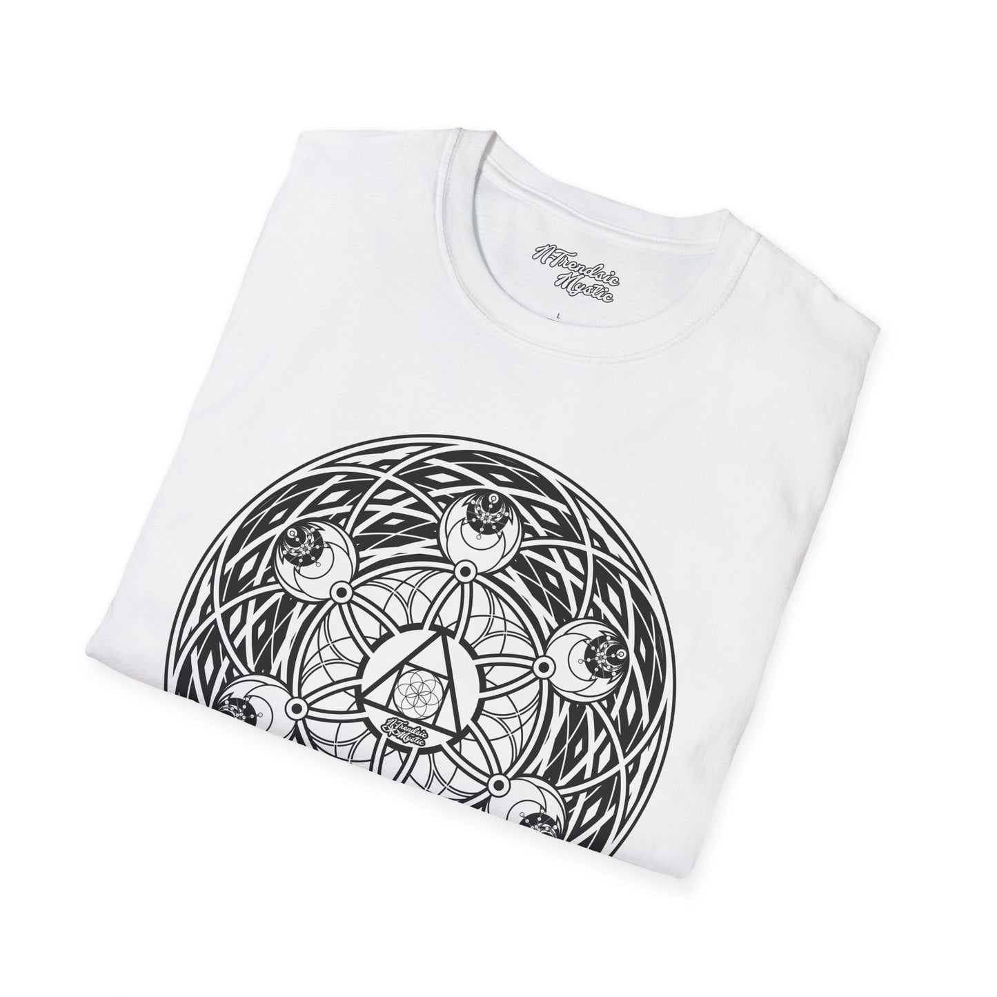 Mystic Cipher Tee – Hermetic Sacred Geometry Shirt | Boho Festival Wear | Spiritual Graphic for Him Her