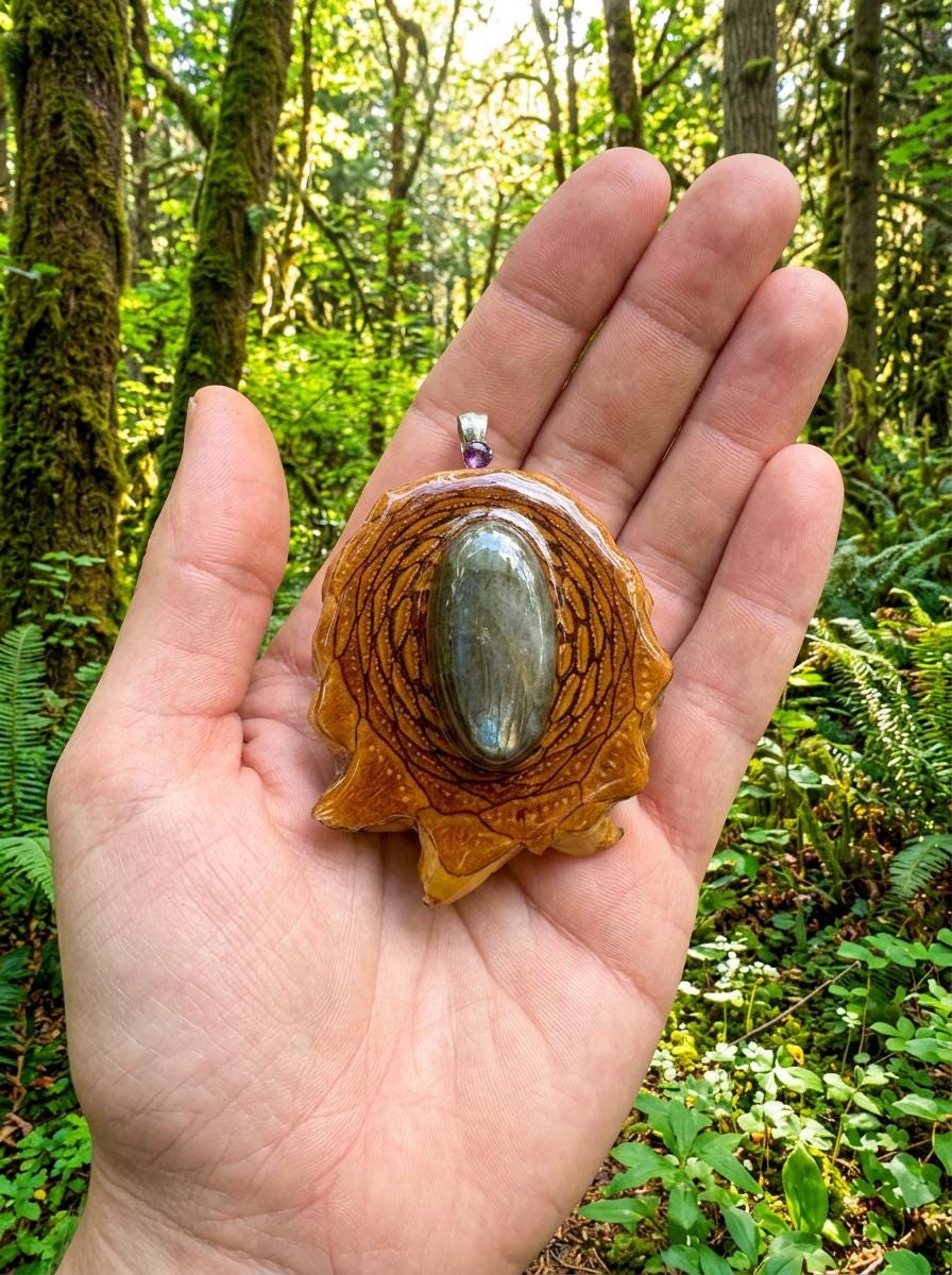 Labradorite Pinecone Pendant