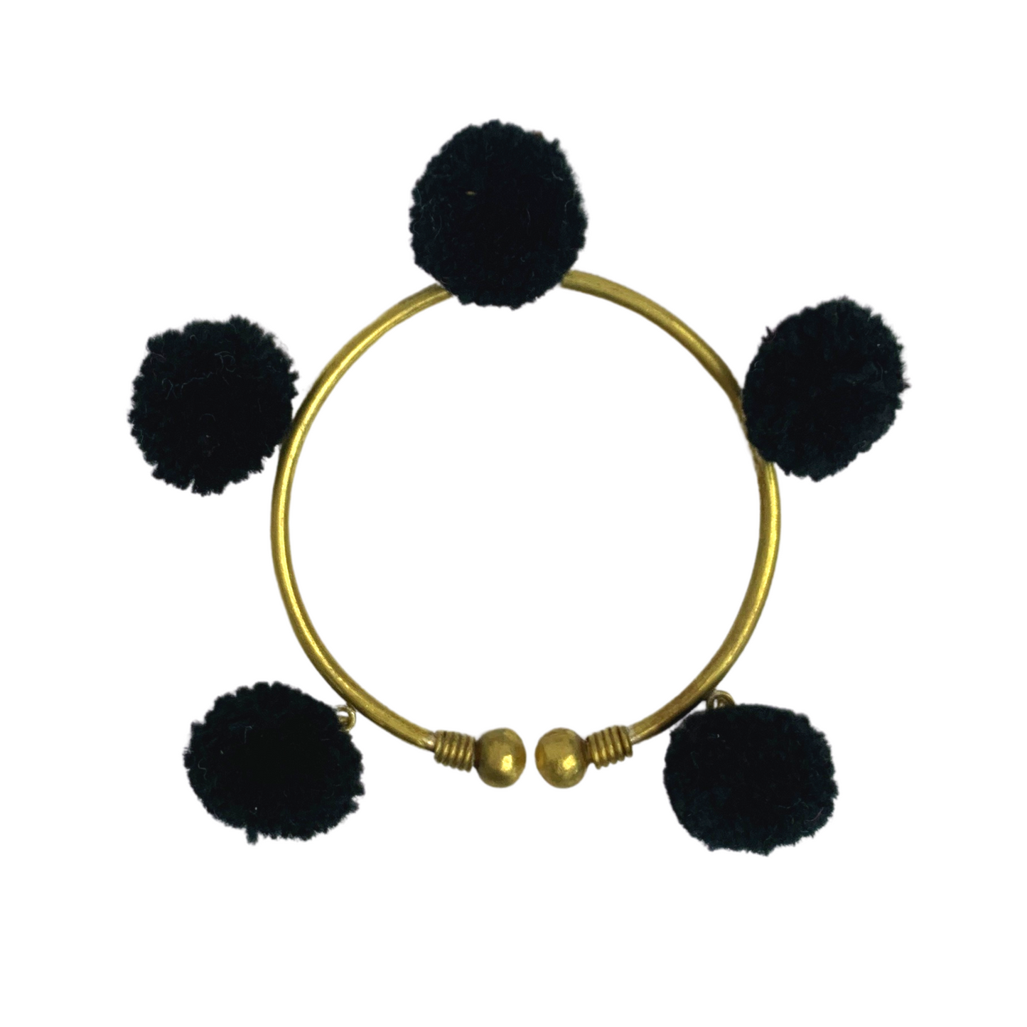 PomPom Brass Cuff Bracelet - Thailand