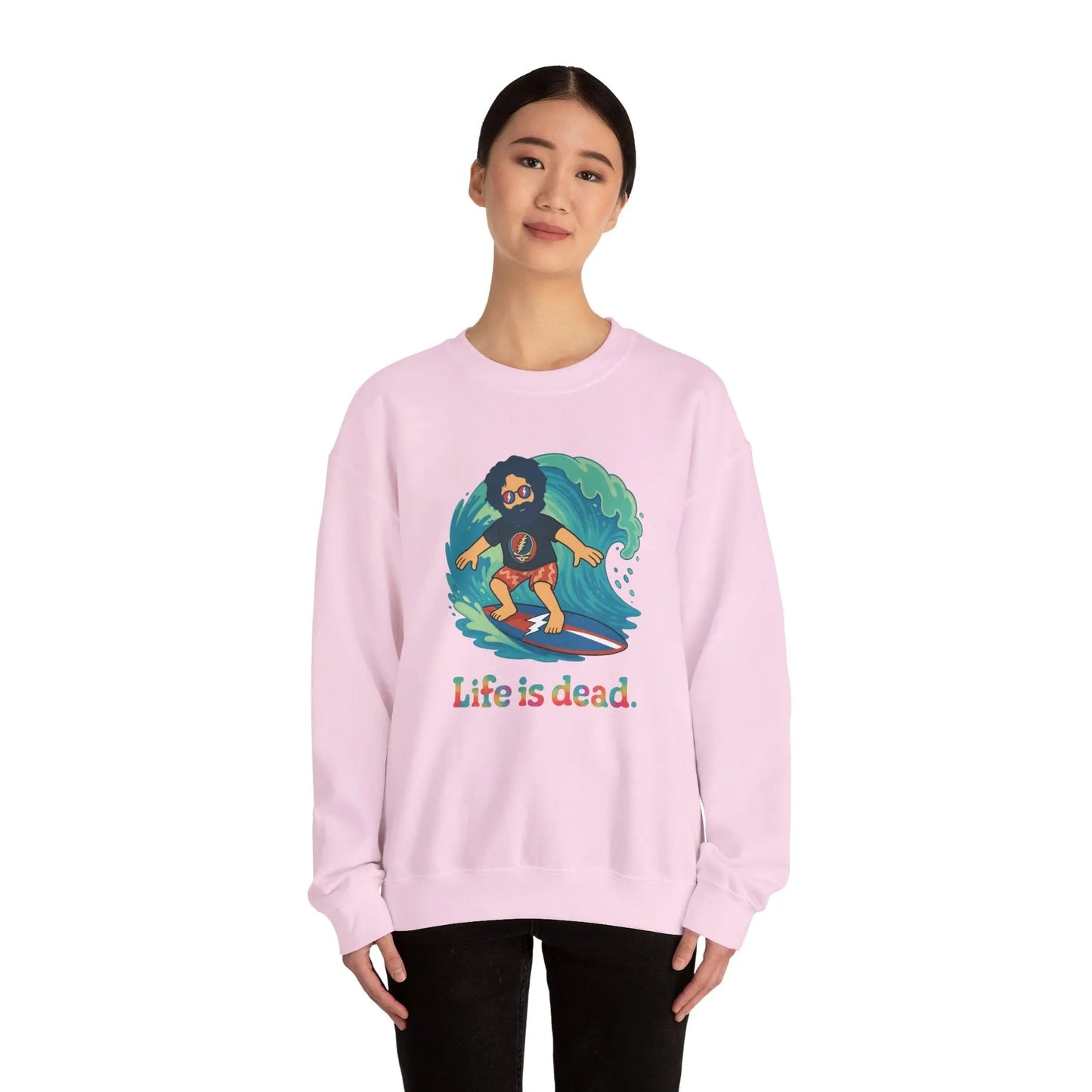 Surfing Jerry Life is DeadCrewneck