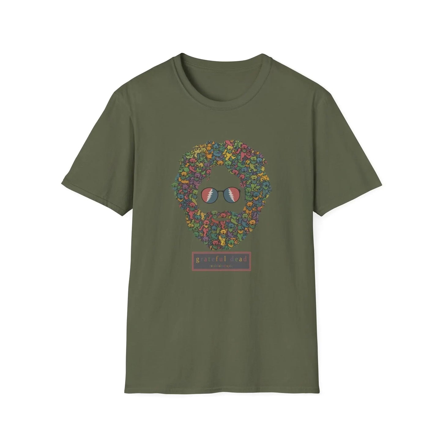 Jerry Garcia Dancing Bears Face - Vineyard Collection T-Shirt