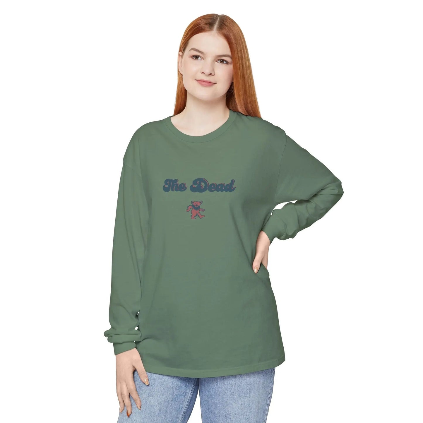 The Dead Dancing Bear Garment-Dyed Long Sleeve T-Shirt