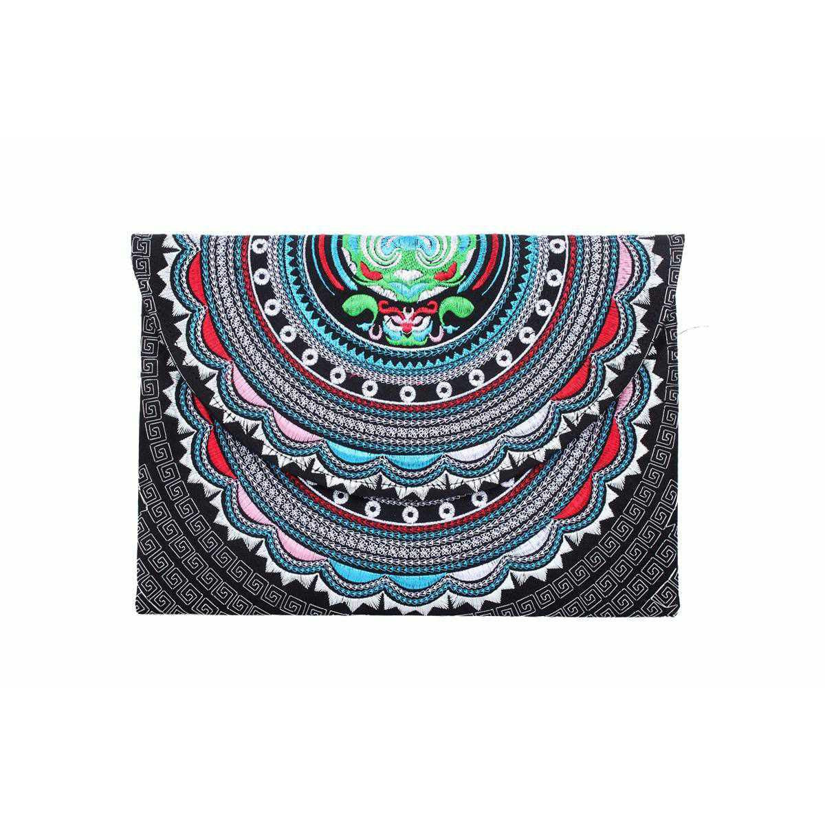 Boho Style Embroidered Clutch Bag - Thailand