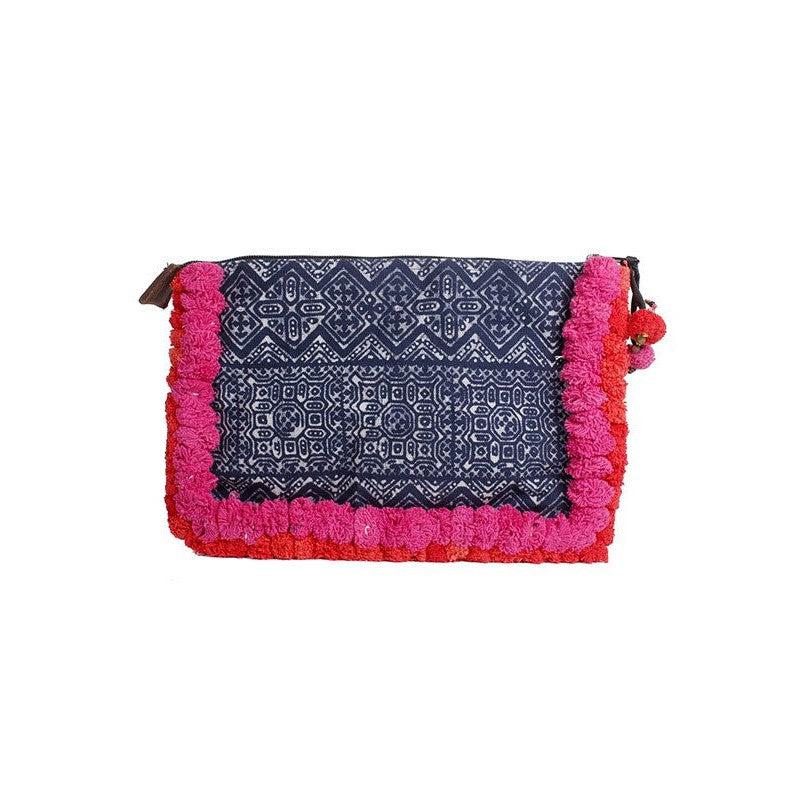 Oasis Batik PomPom iPad Clutch - Thailand