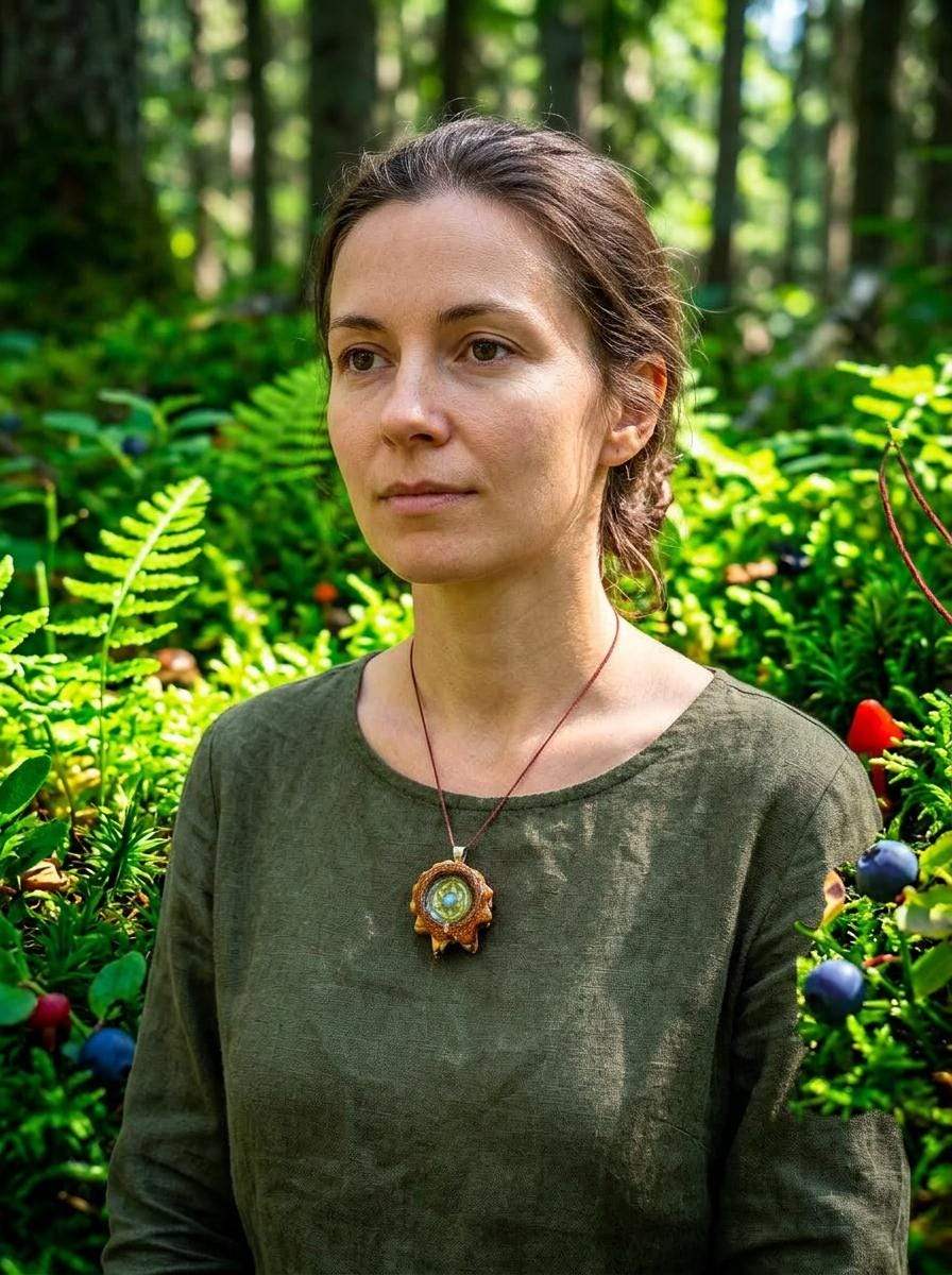 Green Flower of Life Pinecone Pendant with Labradorite Center