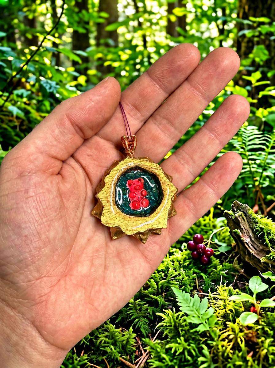 The Golden Bear Pinecone Pendant