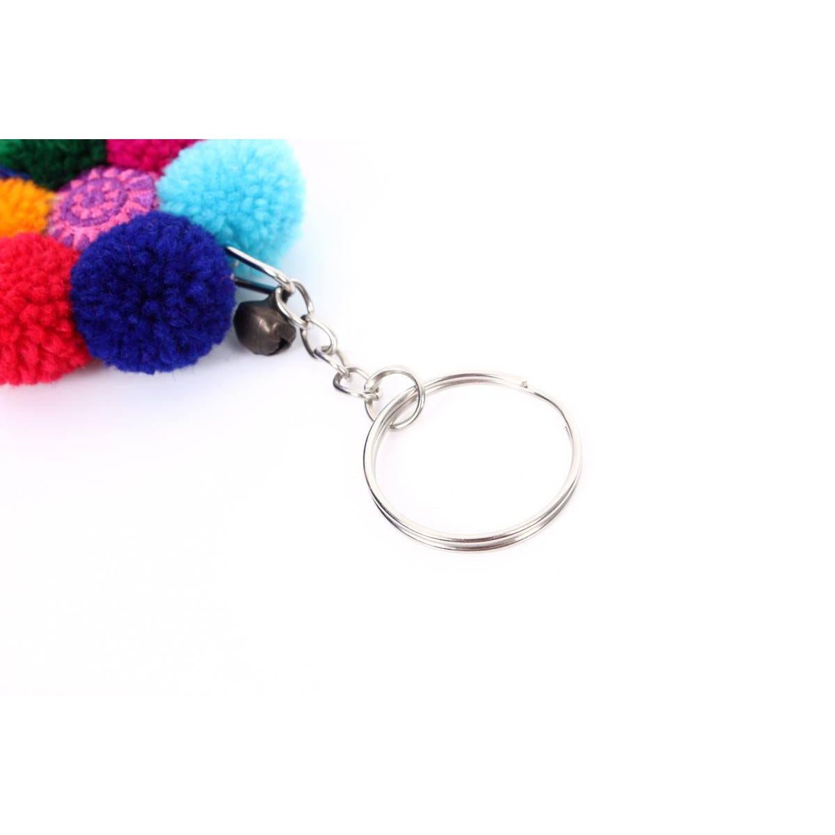 Flower Pompom With Tassel Key Chain - Thailand