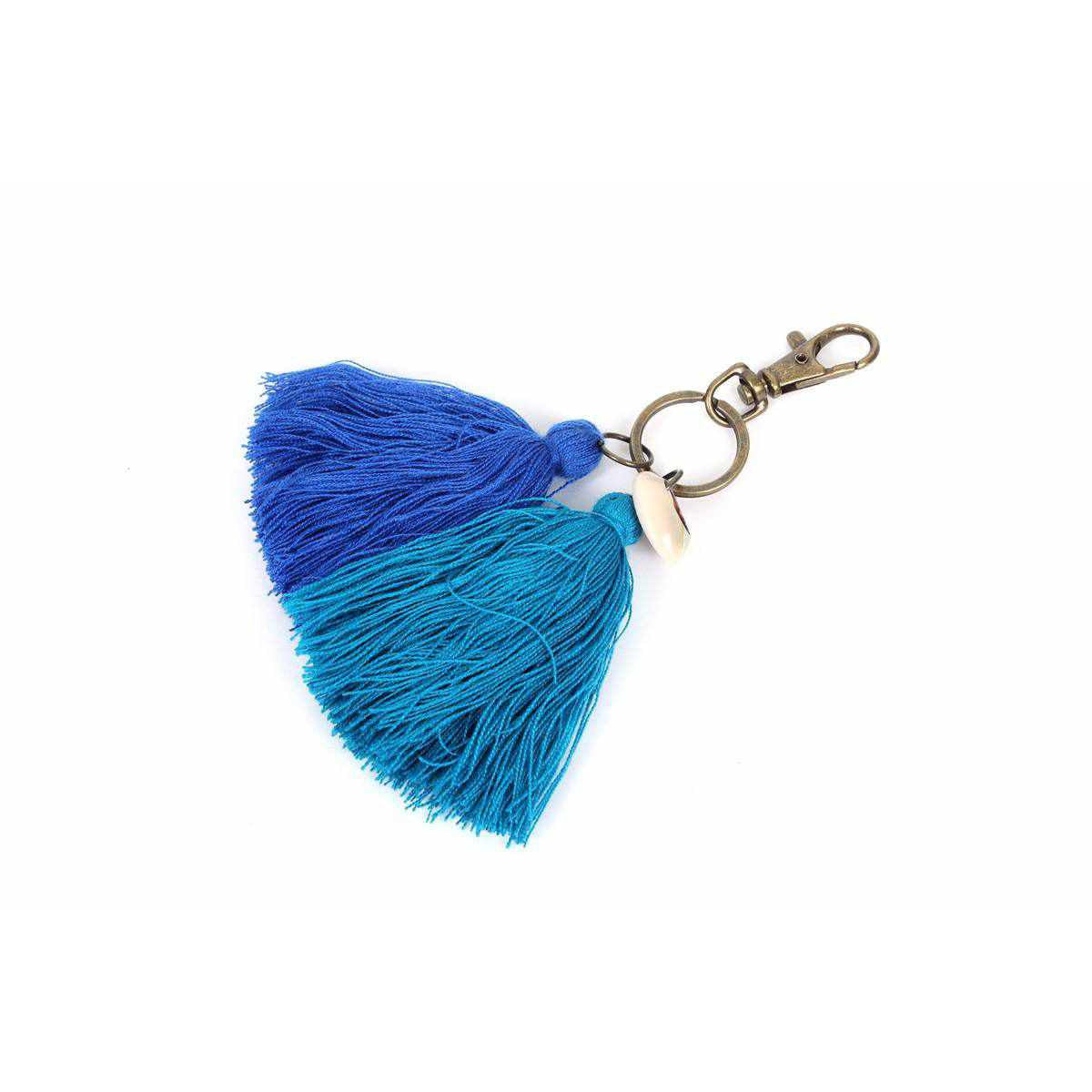 Campana Shell Tassel Zipper Pull | Handmade Keychain from Thailand