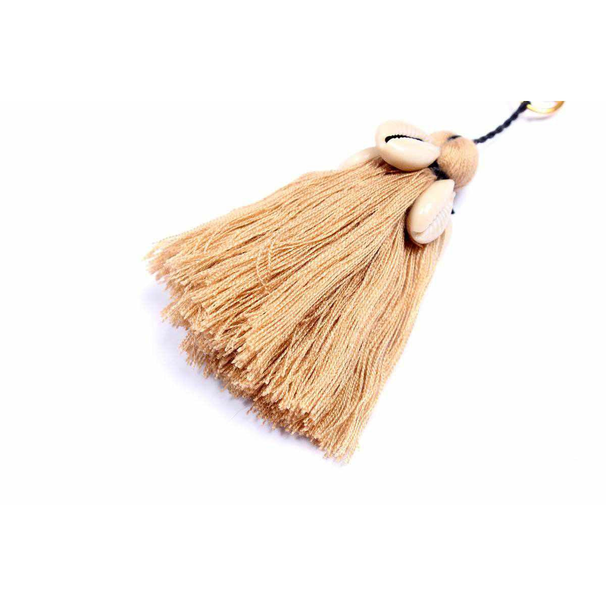 Tassel With Shells Boho Bag Charm Zipper Pull - Thailand