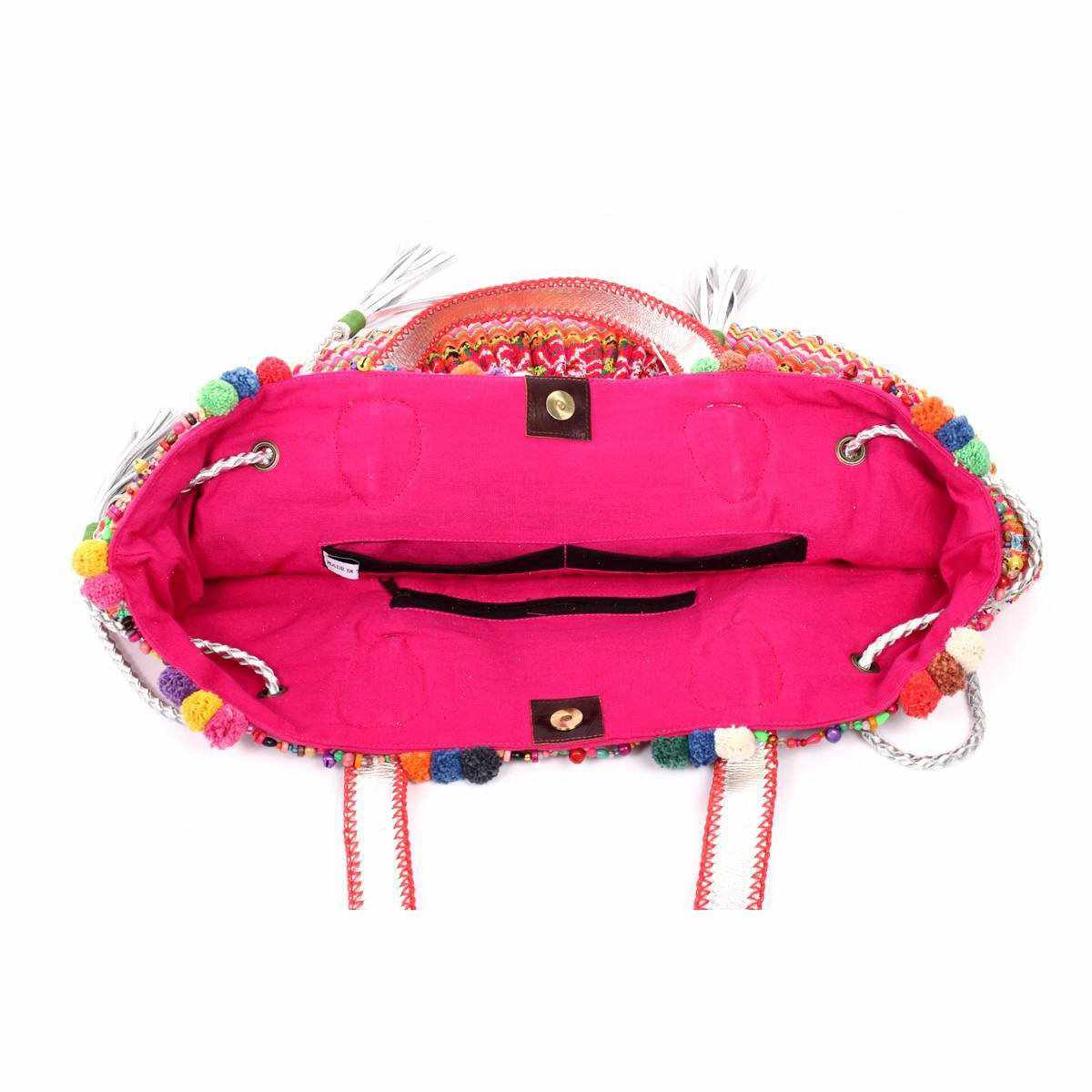 Ibiza Vintage Hmong Textile Half Moon Tote XL - Thailand