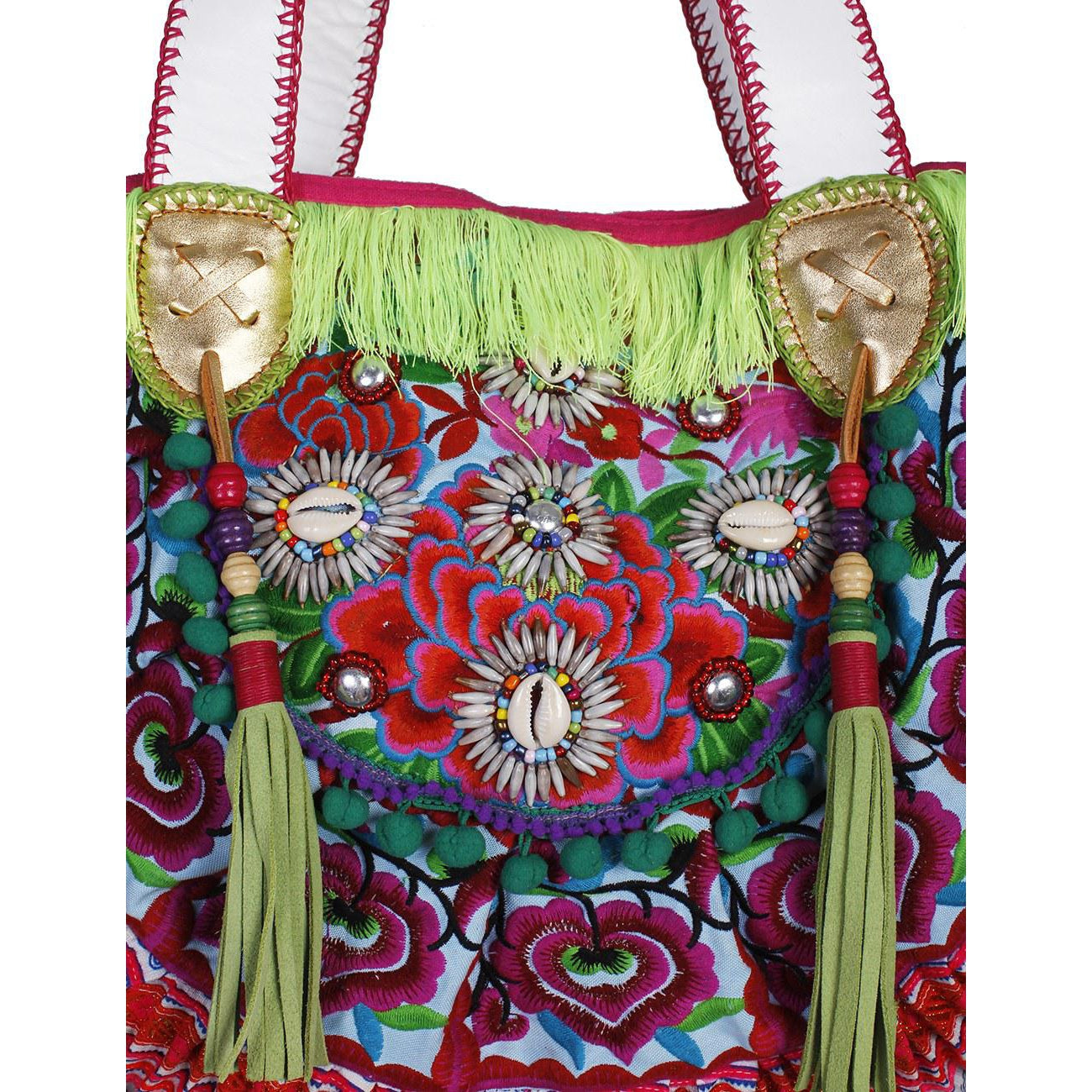 Ibiza Vintage Hmong Textile Half Moon Tote XL - Thailand