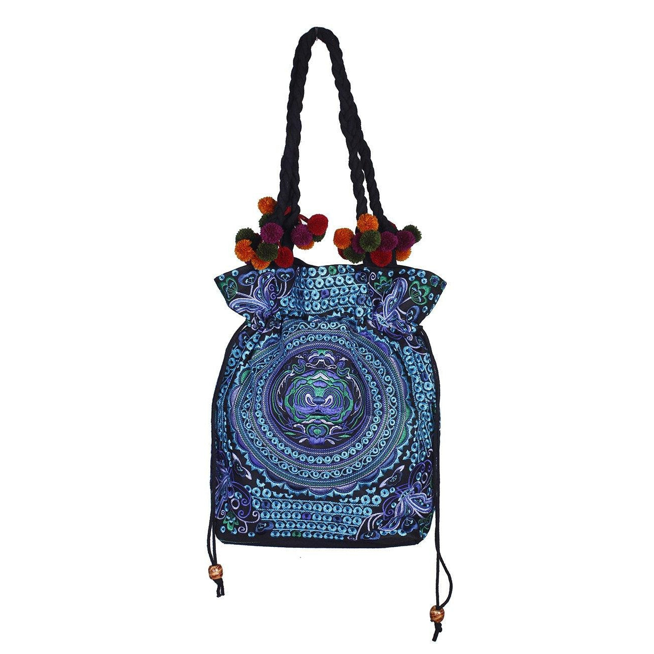 Cinch Hmong Embroidered Shoulder Purse - Thailand