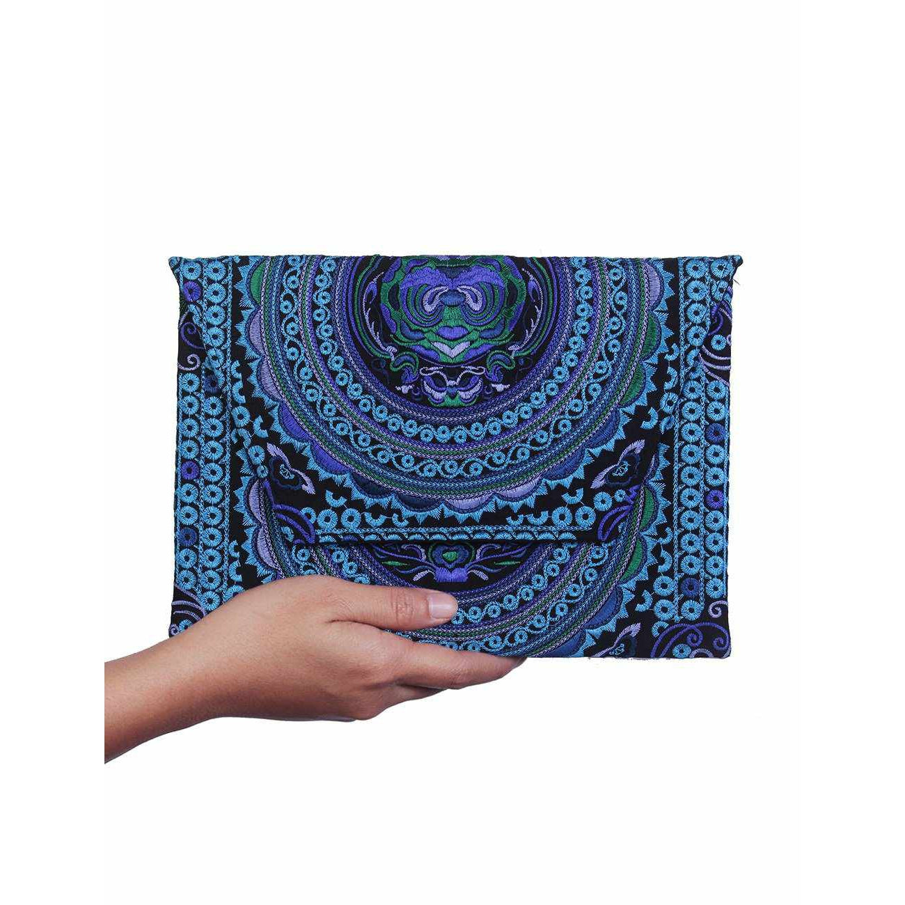 Boho Style Embroidered Clutch Bag - Thailand