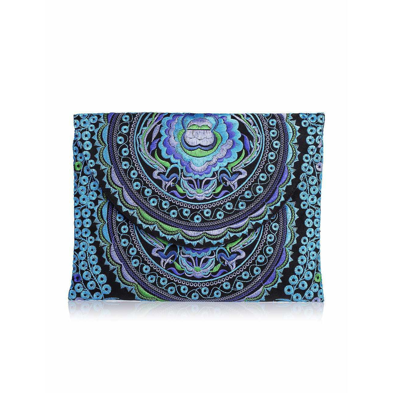 Boho Style Embroidered Clutch Bag - Thailand