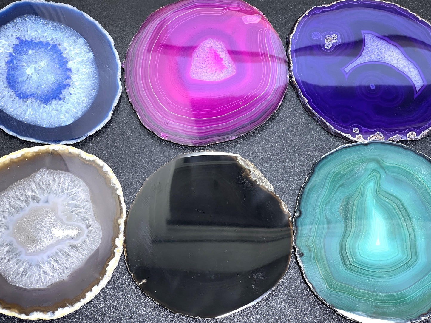 Large Round Circular Agate Slices (By The Piece)(4.5 - 5.5 Inches)(Size #5) Wholesale