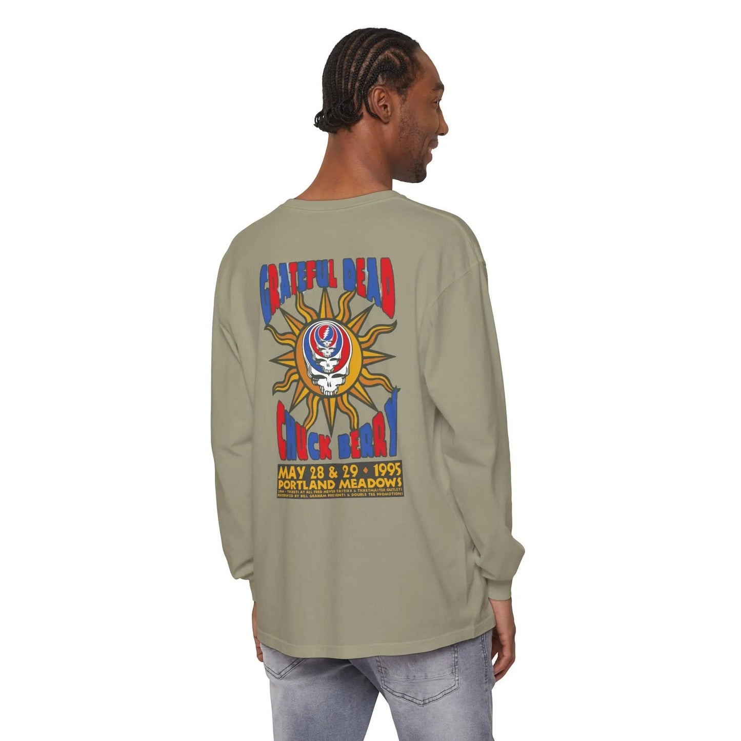 Chuck Berry Concert Garment-Dyed Long Sleeve T-Shirt