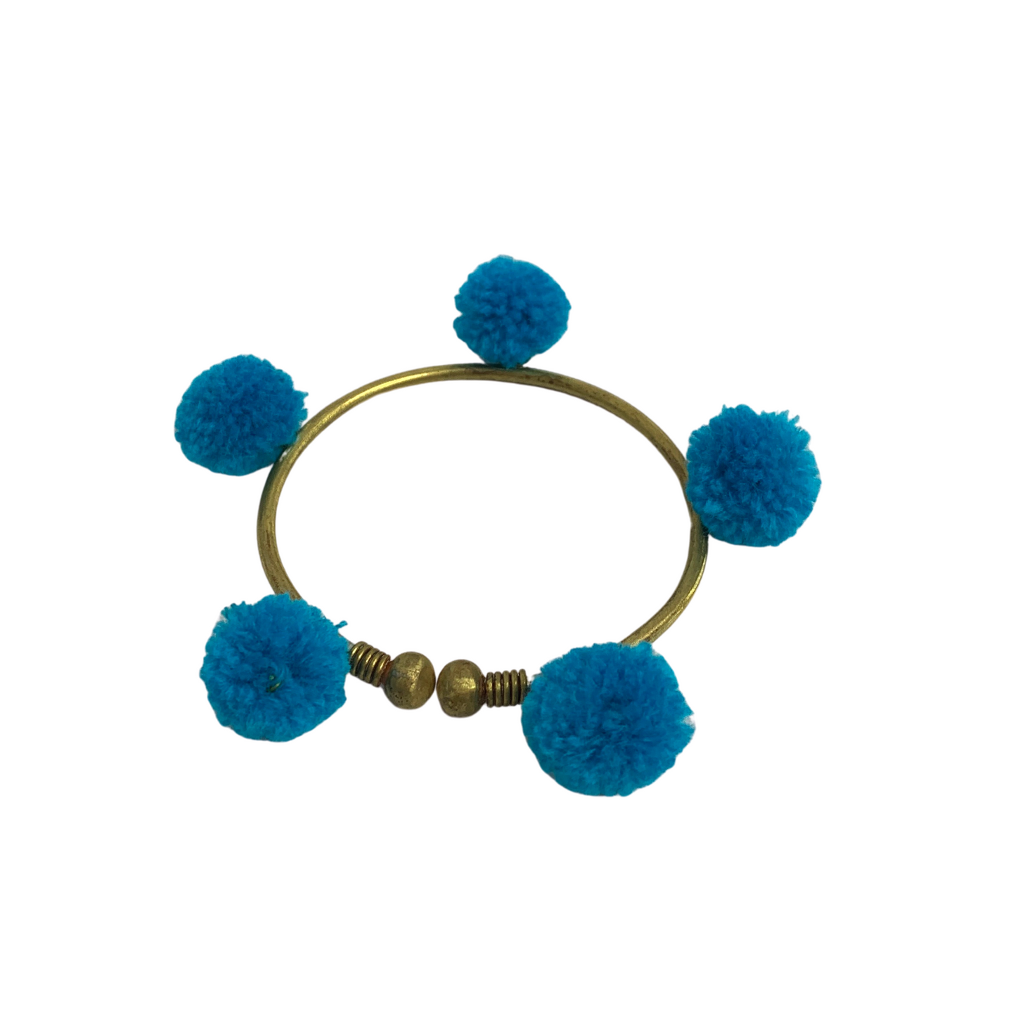PomPom Brass Cuff Bracelet - Thailand