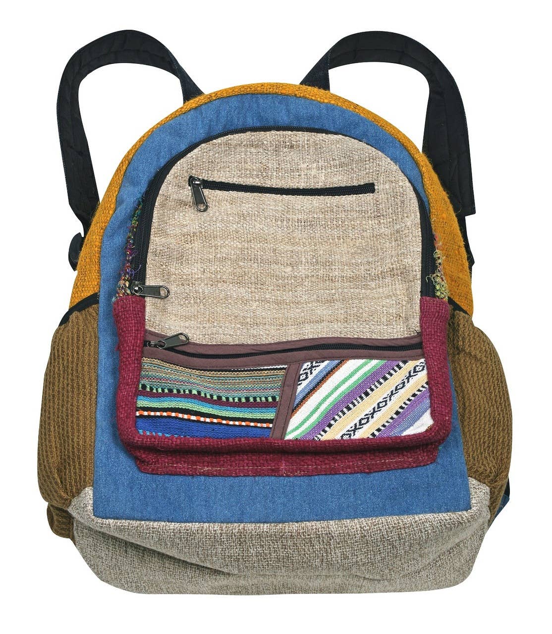 Assorted Patchwork Hemp Backpack