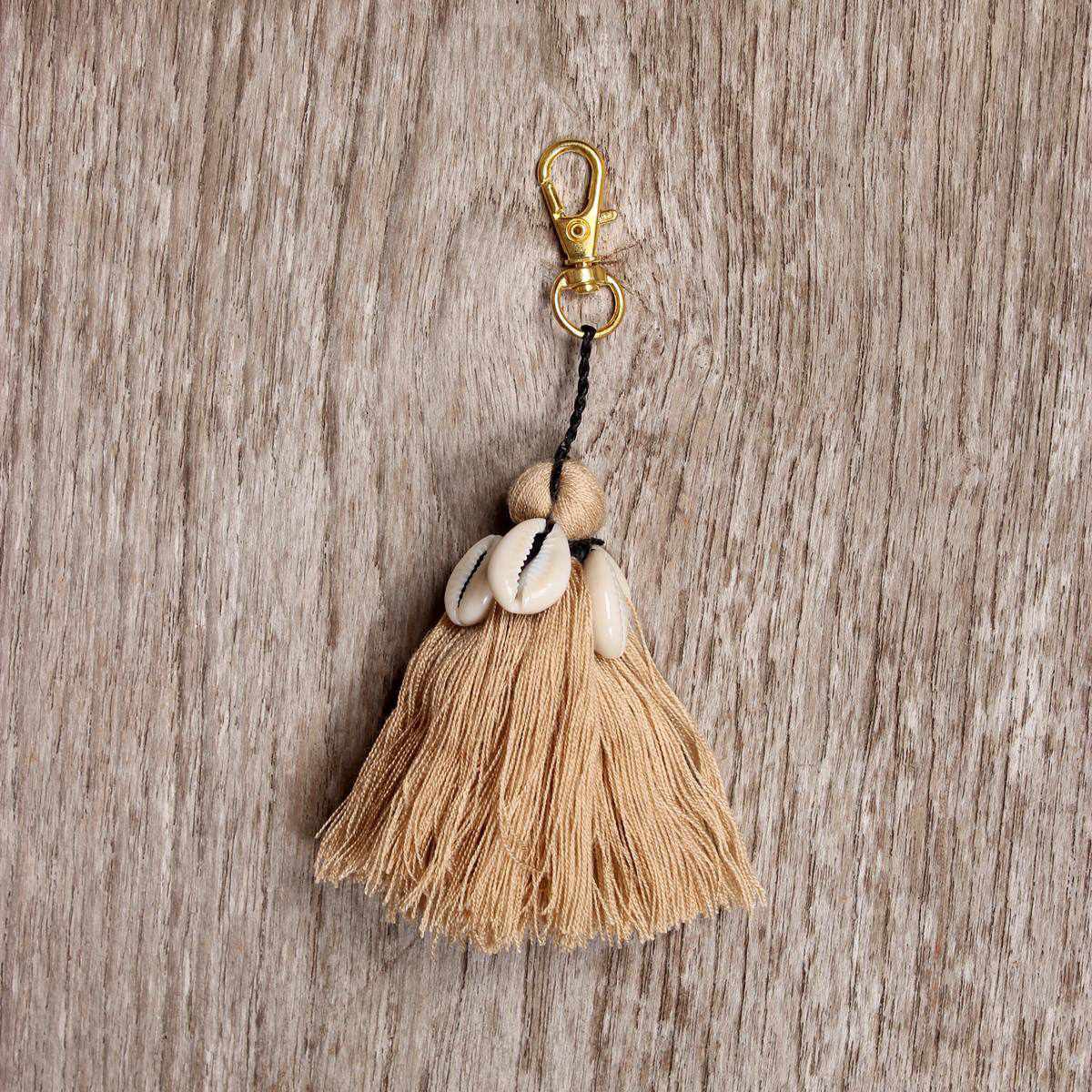 Tassel With Shells Boho Bag Charm Zipper Pull - Thailand