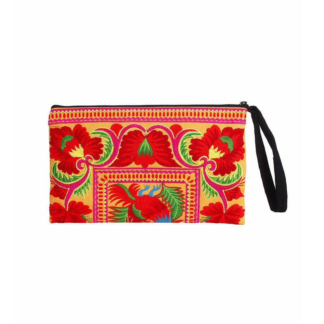 Sarita Hmong Embroidered Wristlet - Thailand