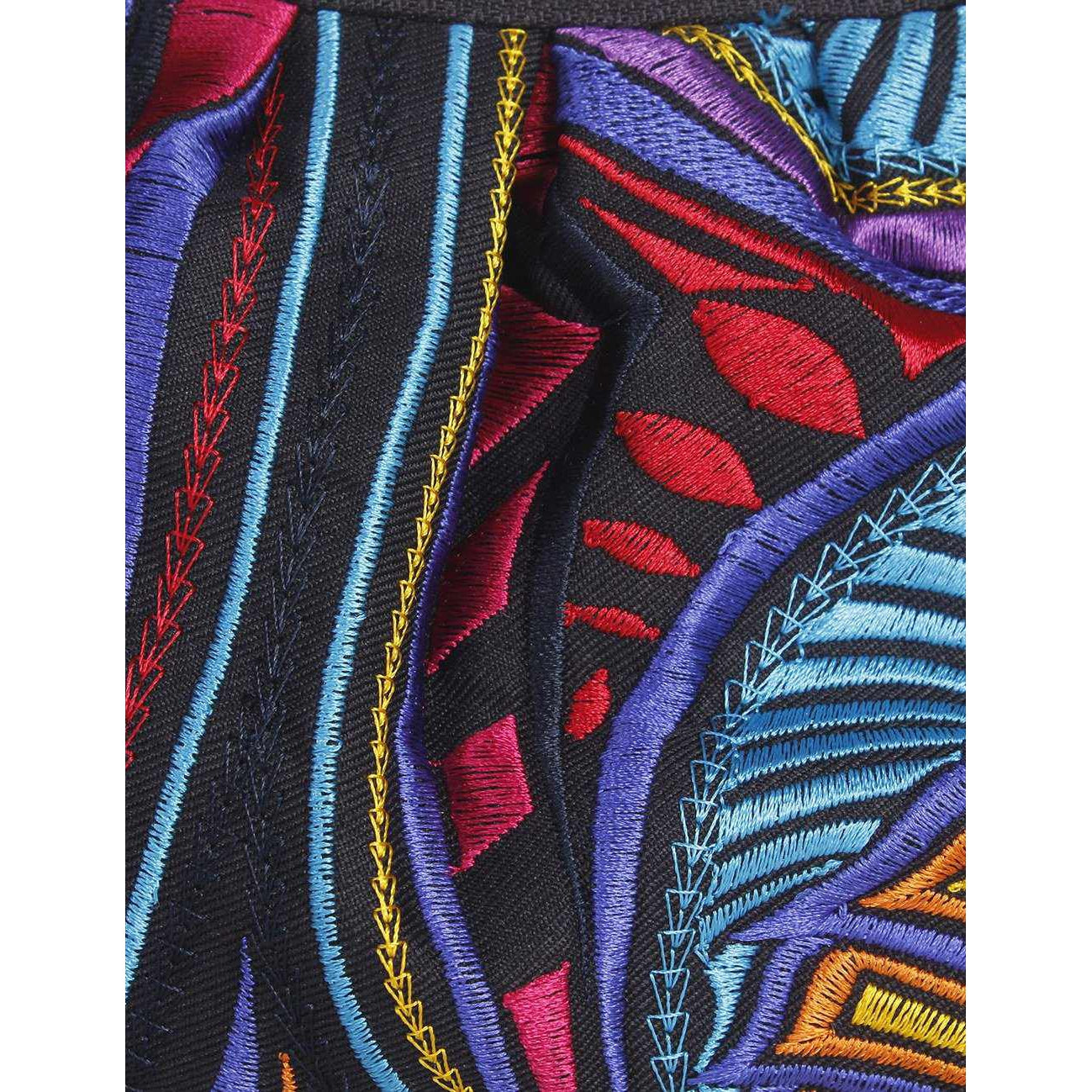 Tahj Embroidered Artisan Wristlet Pouch - Thailand