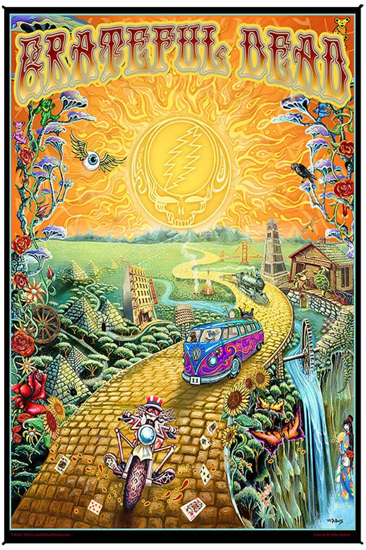 Heady Art Print Tapestry Grateful Dead Golden Road: 30x45 inches